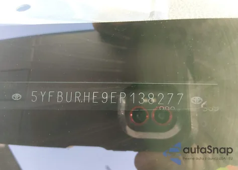 2014 Toyota Corolla Le z USA, uszkodzony, nr VIN 5YFBURHE9EP138277